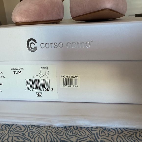 NIB Corso Como Derissa Ankle Strap Pump
In Pink Blush Kid Suede Sz 8.5 - Picture 7 of 7